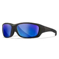 Black Crystal Frame and Polarized Blue Mirror Lens